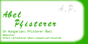 abel pfisterer business card